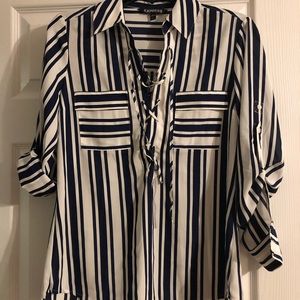 Express Striped Collared Shirt